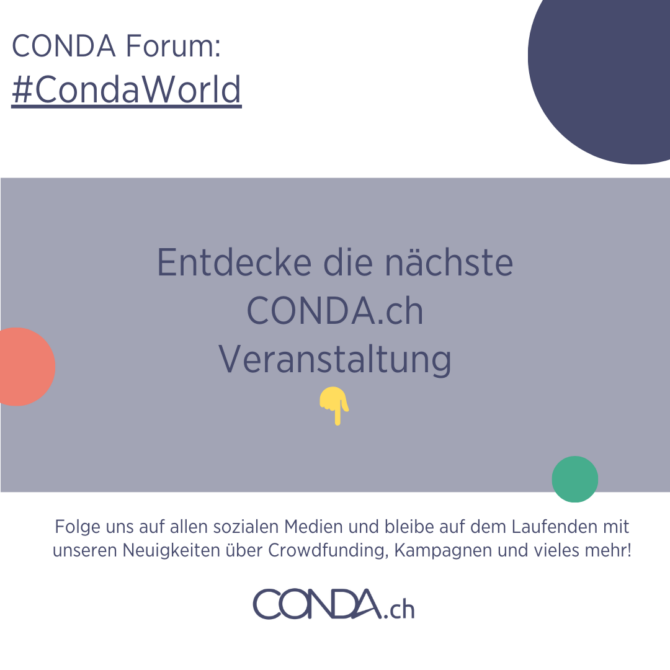 Entdecke die nächste CONDA.ch Veranstaltung