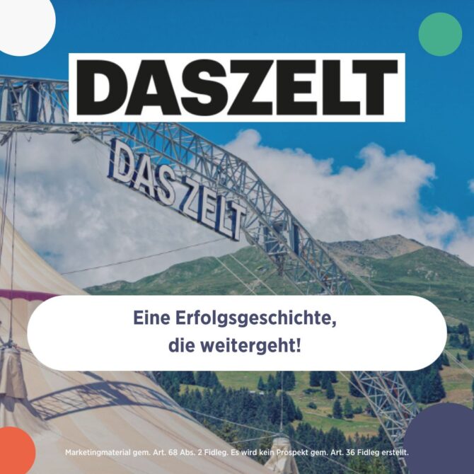 DAS ZELT – Eine Erfolgsgeschichte, die weitergeht!