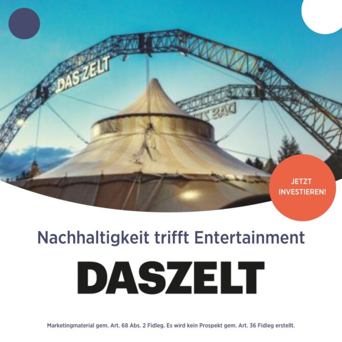 Nachhaltigkeit trifft Entertainment – DAS ZELT!