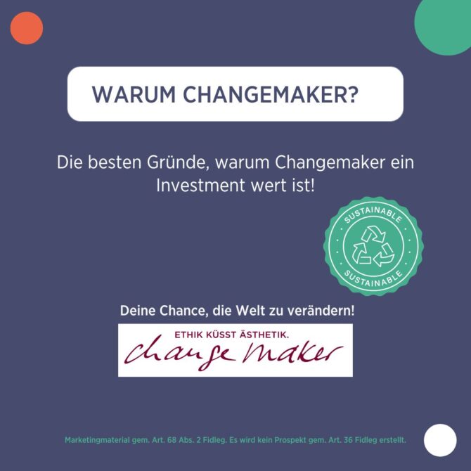 Warum Changemaker? Deine Chance, die Welt zu verändern! 🌍 Investiere in eine nachhaltigere Zukunft – mit Changemaker! 🌍 Hier sind die besten Gründe, warum Changemaker dein Investment wert ist: